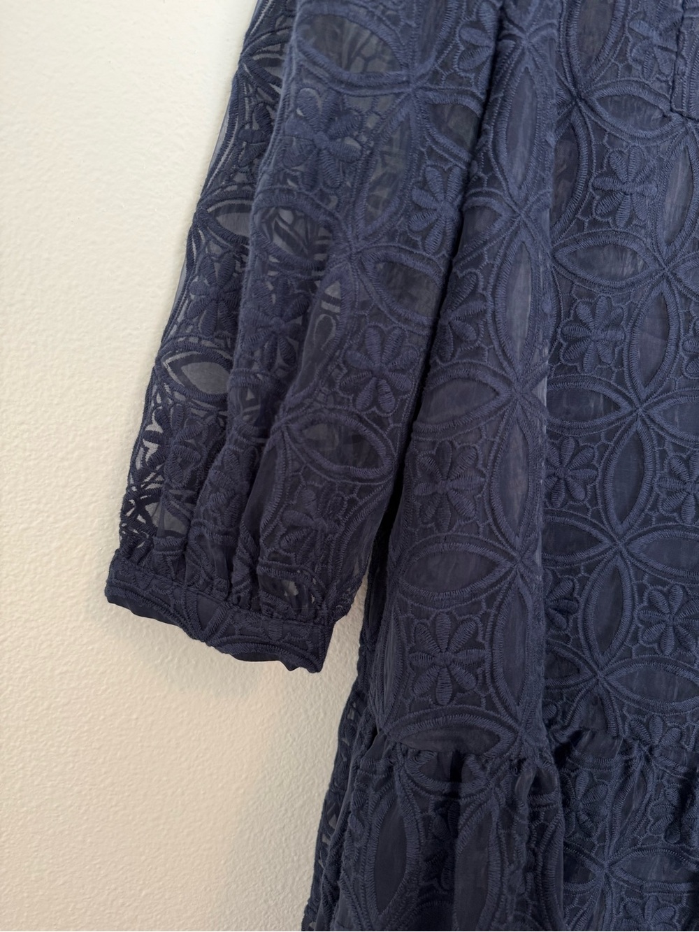 Tuckernuck Navy Lace Long-Sleeve Mini Dress - Picture 8 of 14